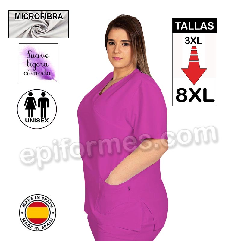 Casaca sanitaria microfibra, 11 Colores TALLAS EXTRAS