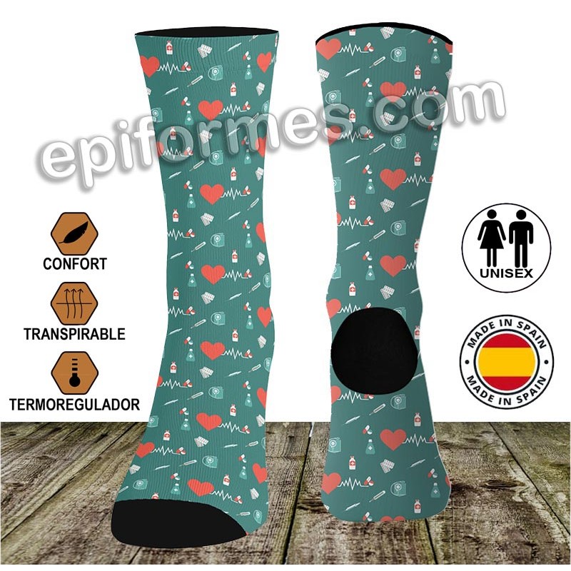 Calcetines de sanidad corazones