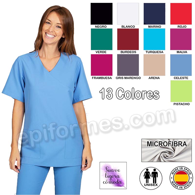 Casaca sanitaria microfibra, 13 Colores