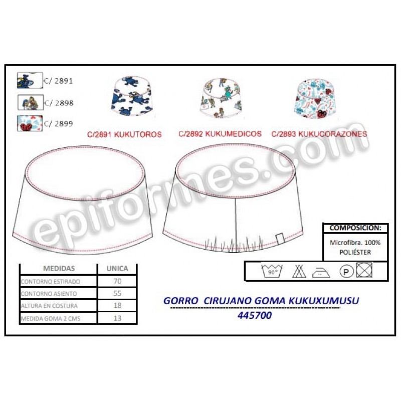 Gorro cirujano kukuxumusu toro