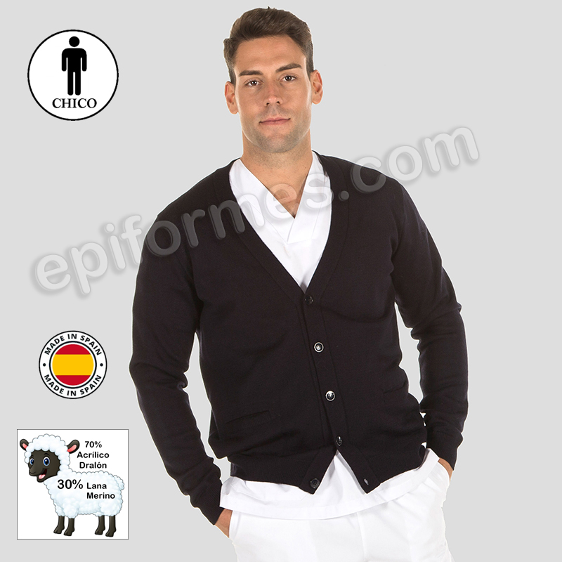 Chaquetilla de punto, caballero, 6 colores