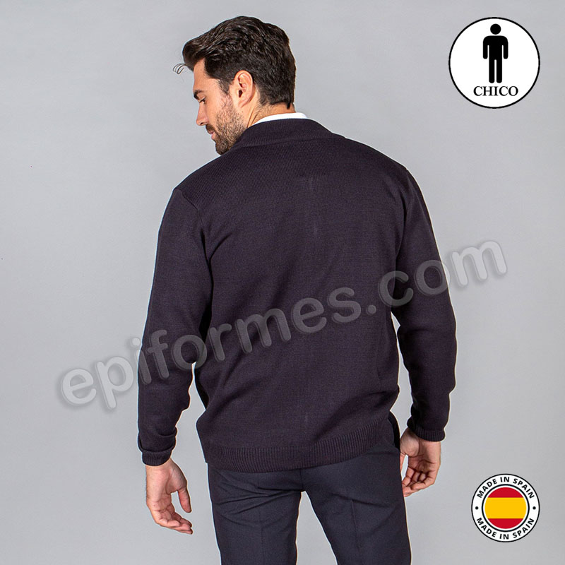 Chaquetilla de punto grueso, caballero, cremallera