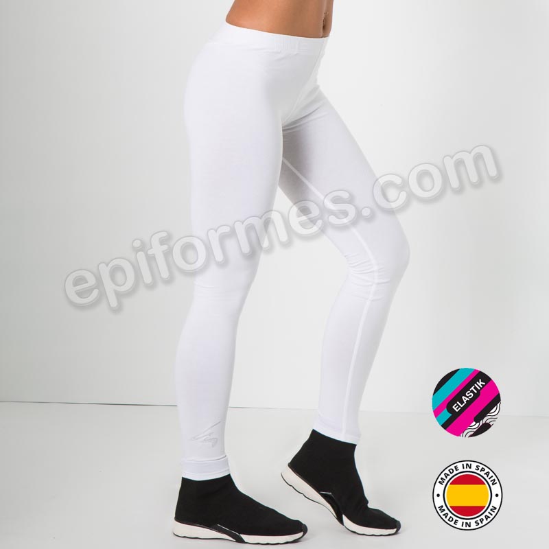 Leggins de chica en blanco elástico