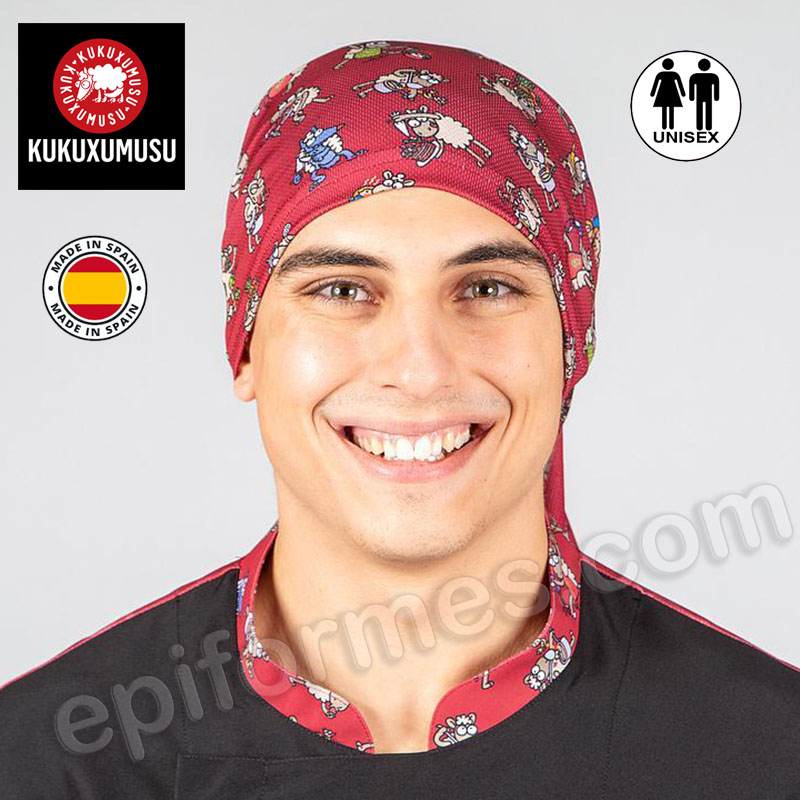 Bandana cocinero tubular kukuxumusu, ovejas