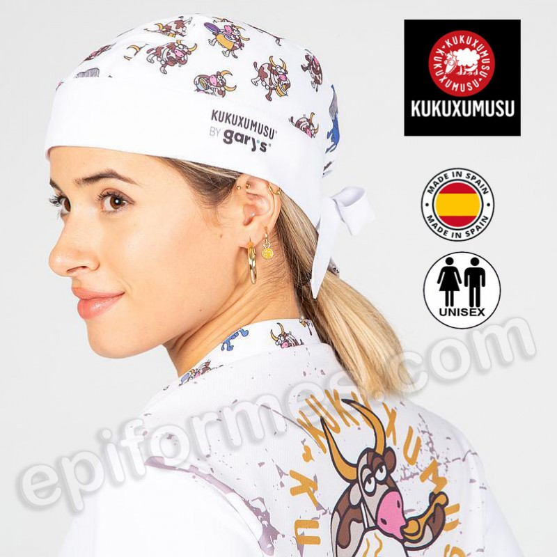 Gorro pirata de cocinero kukuxumusu vacas