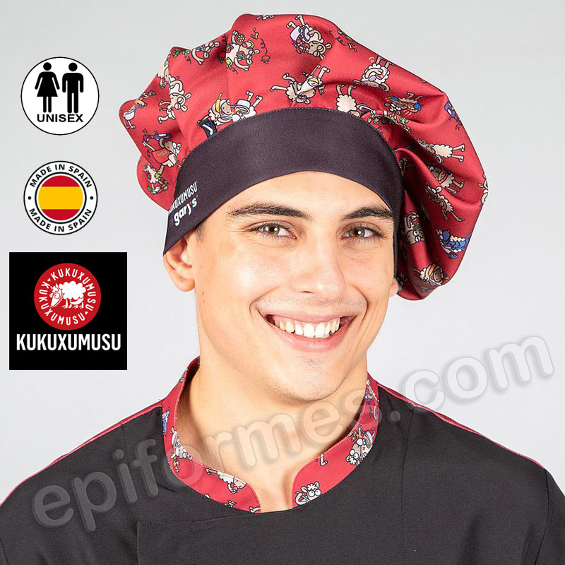 Gorro chef de cocina kukuxumusu, ovejas