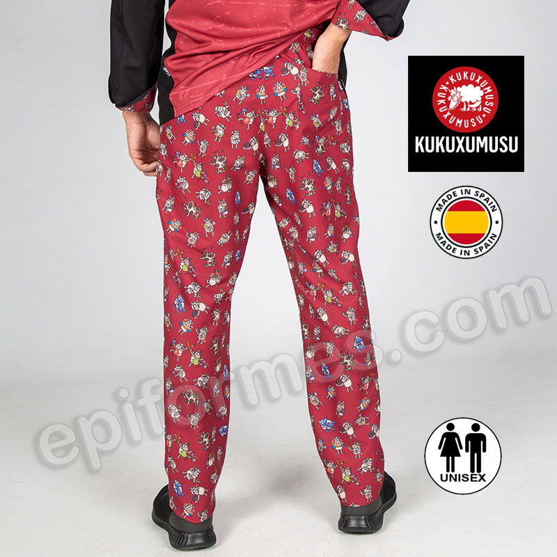 Pantalón Cocinero  unisex kukuxumusu ovejas