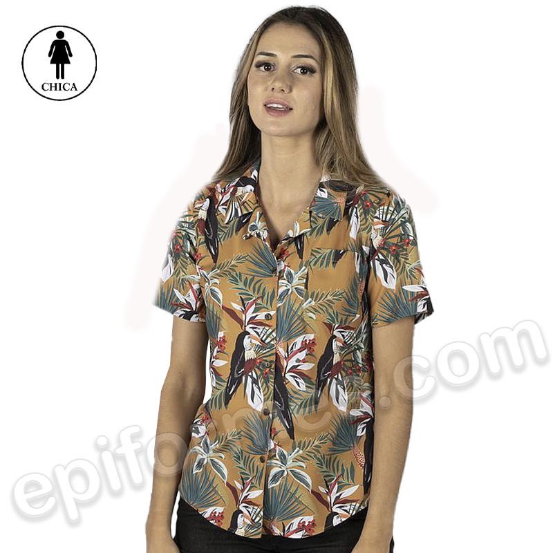 Camisa Hawaiana Tucan mujer