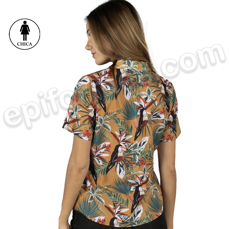 Camisa Hawaiana Tucan mujer