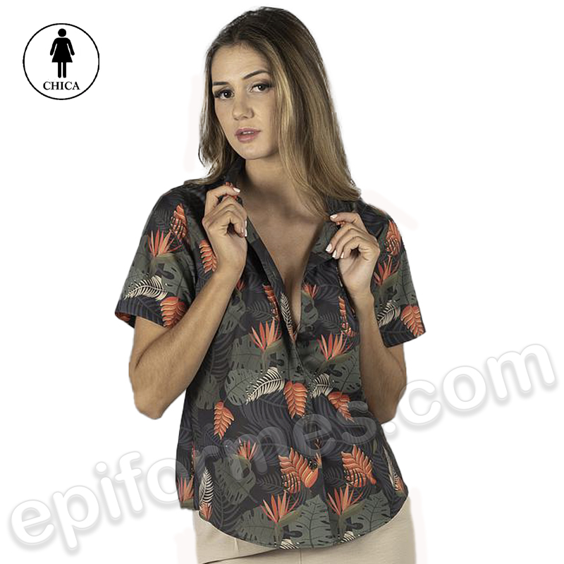 Camisa Hawaiana paraiso mujer