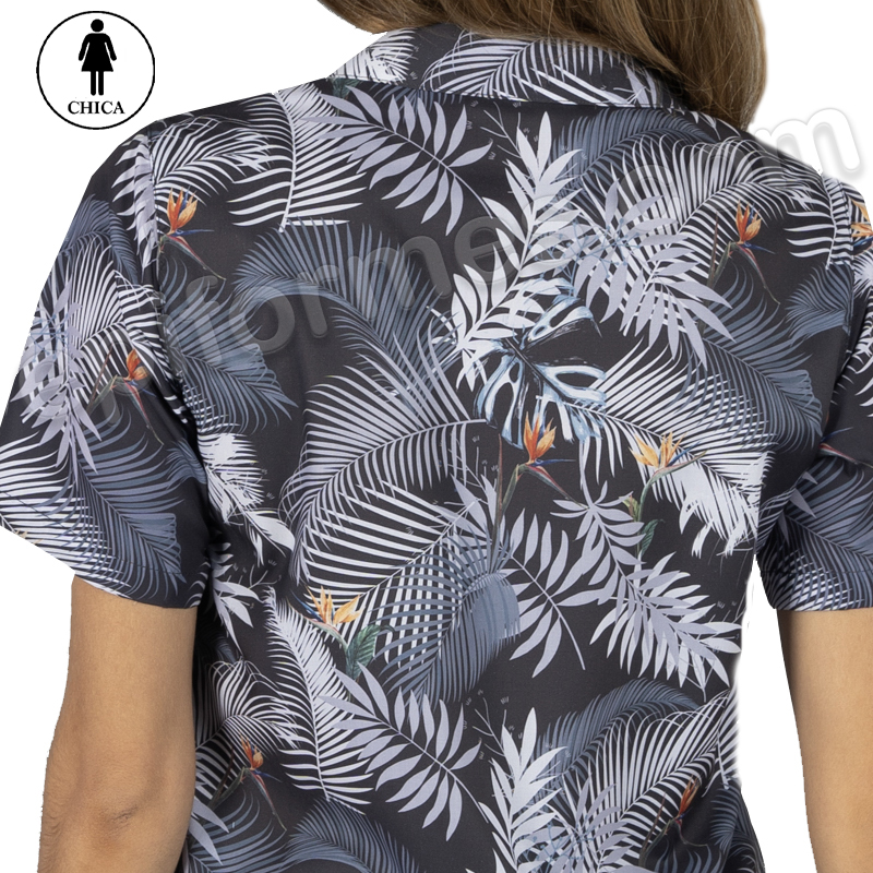 Camisa Hawaiana hibiscus mujer