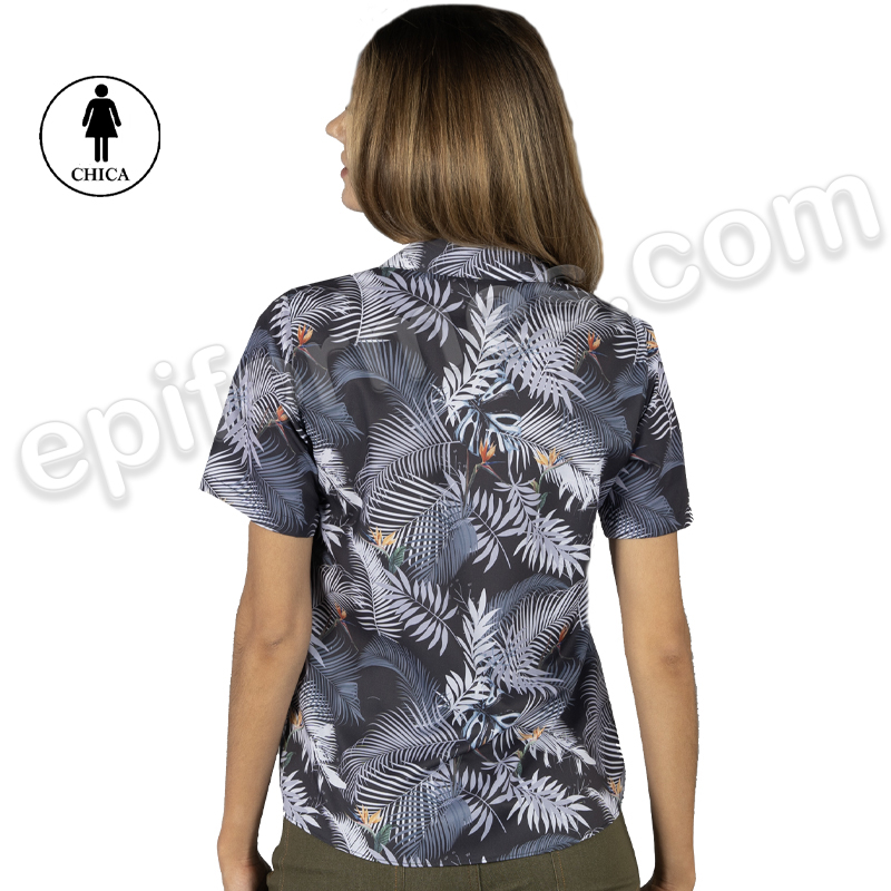 Camisa Hawaiana hibiscus mujer