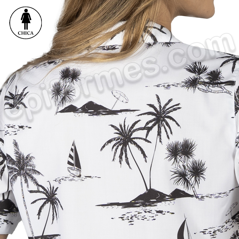 Camisa Hawaiana coconut mujer