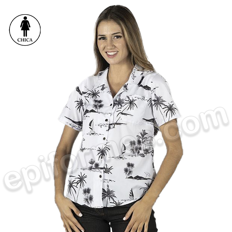 Camisa Hawaiana coconut mujer