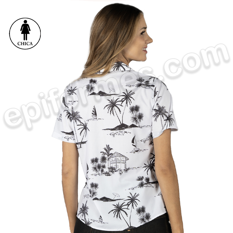 Camisa Hawaiana coconut mujer