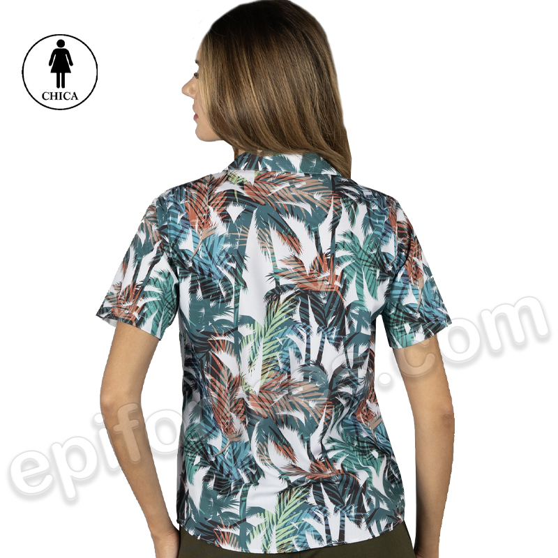 Camisa Hawaiana Palma mujer