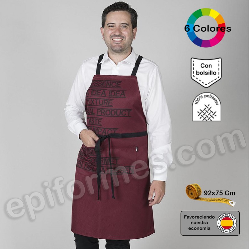 Delantal con peto gourmet 6 colores