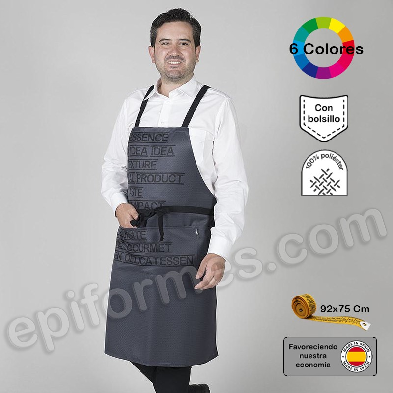 Delantal con peto gourmet 6 colores