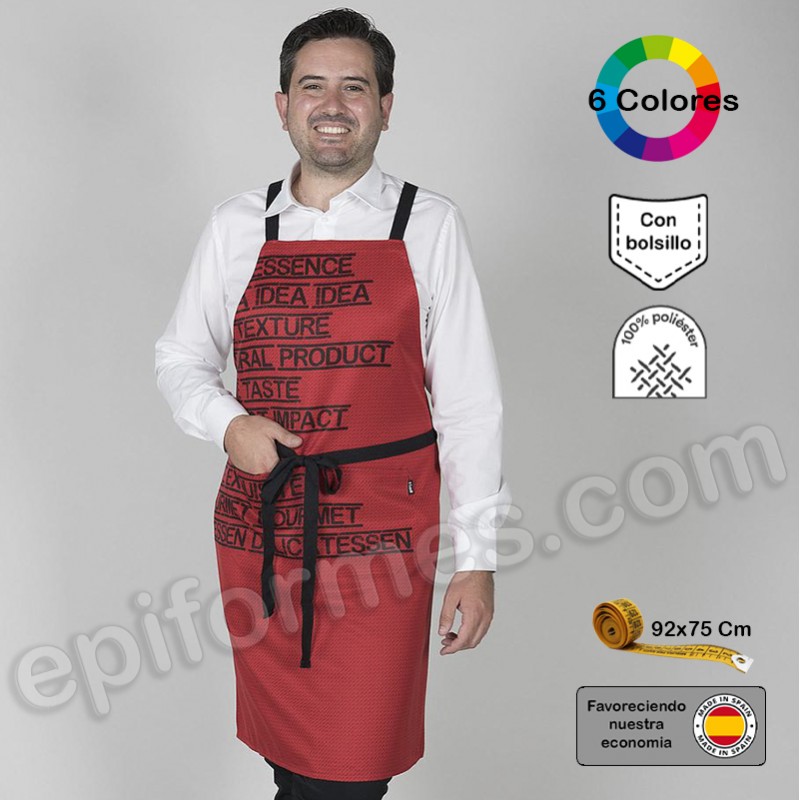 Delantal con peto gourmet 6 colores