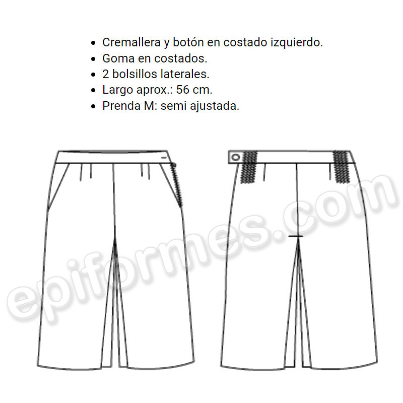 Falda pantalón en blanco