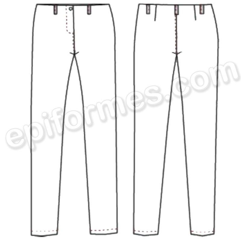 Pantalón elastico sin bolsillos blanco