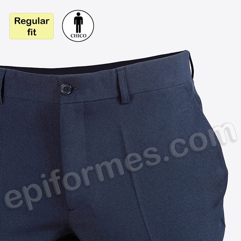 Pantalón sin pinzas Azul marino