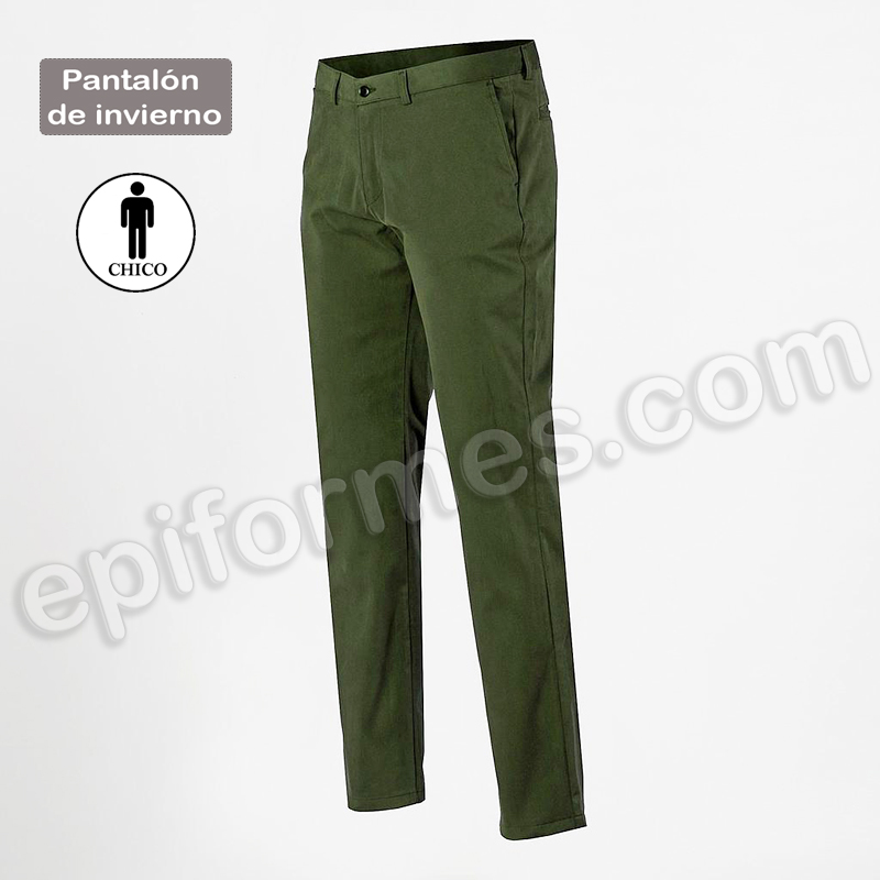 Pantalón Chino invierno, Verde caqui