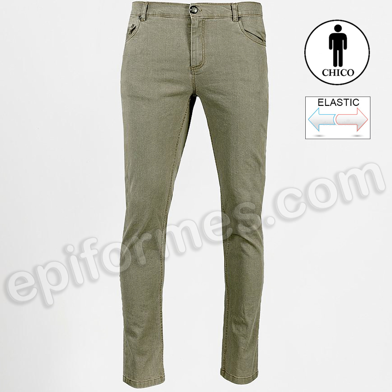 Pantalón vaquero casdy verde alga