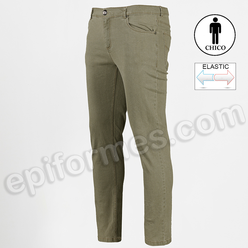 Pantalón vaquero casdy verde alga