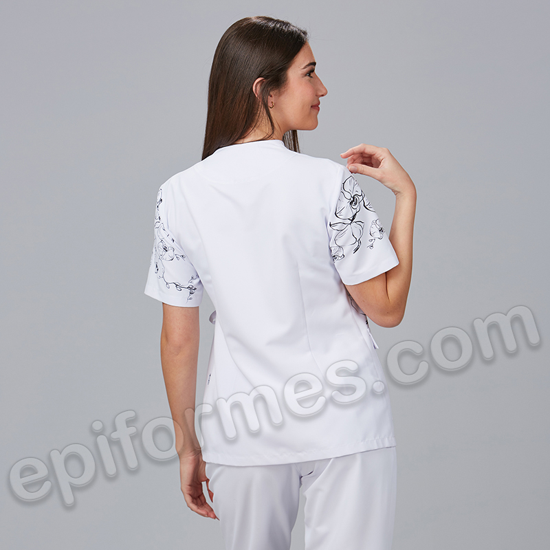 Blusa cruzada, mujer, estampada