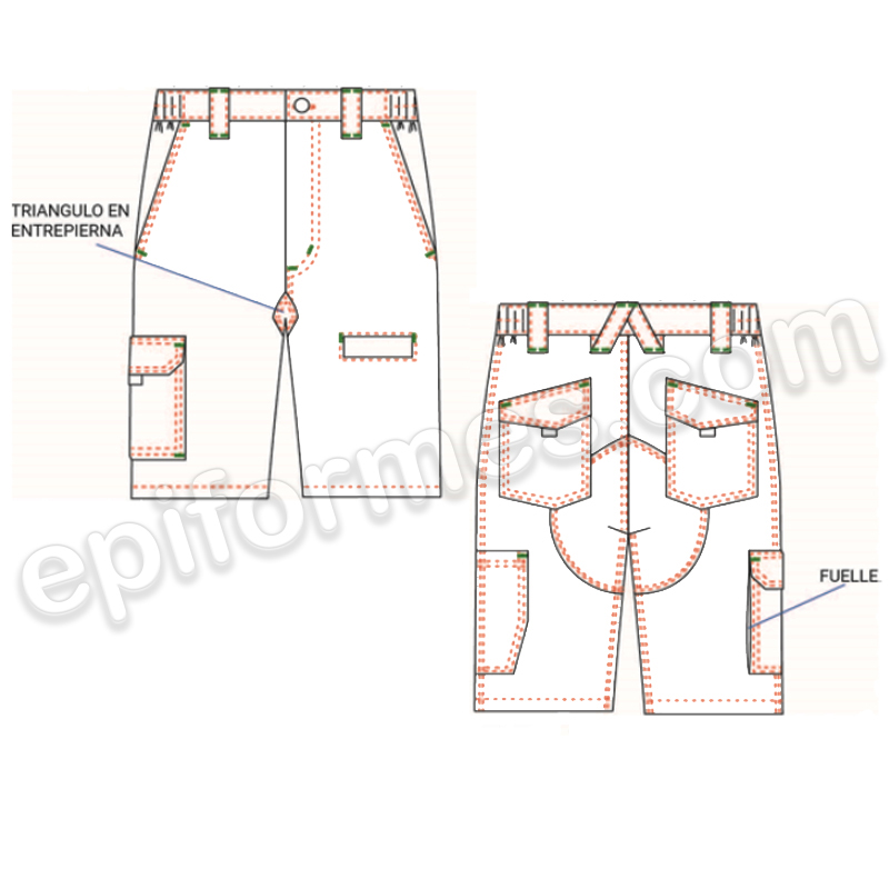 Bermudas elásticas 48 combinaciones 