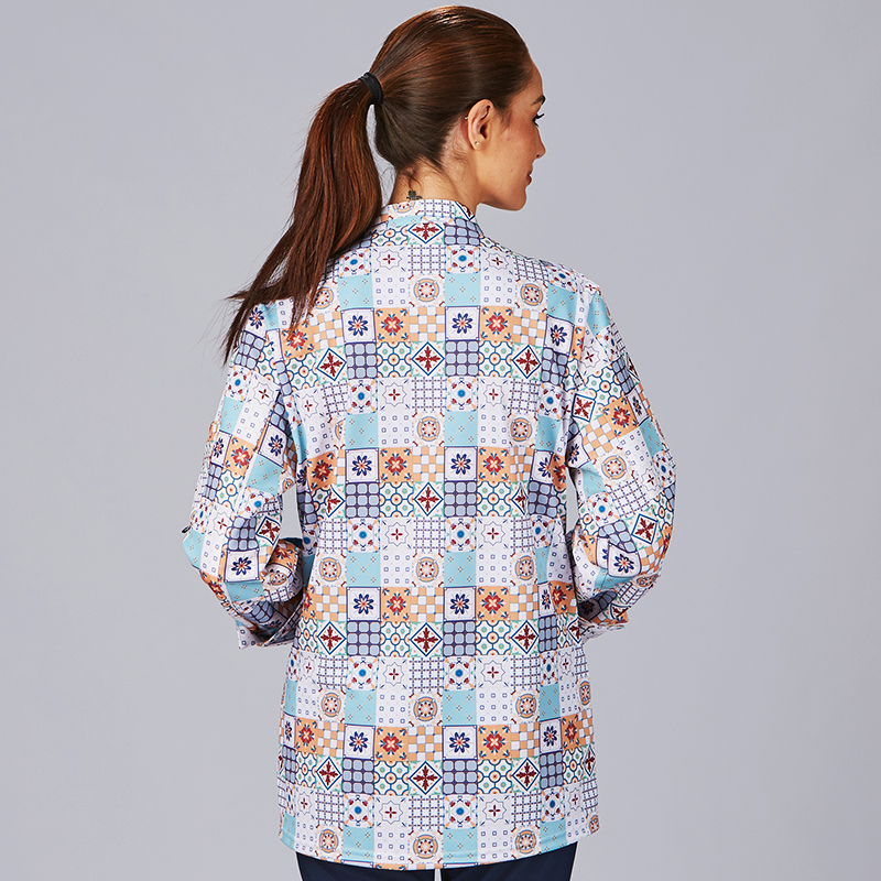 Chaqueta de cocina unisex estampada Porto