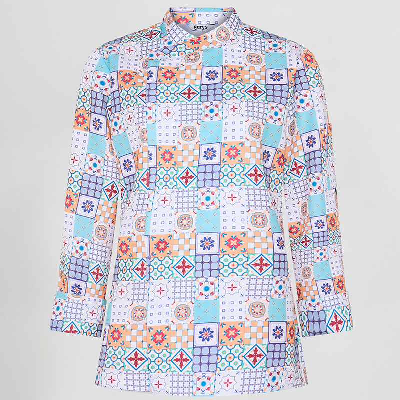 Chaqueta de cocina unisex estampada Porto