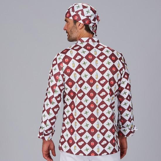 Chaqueta de cocina estampada Toscana