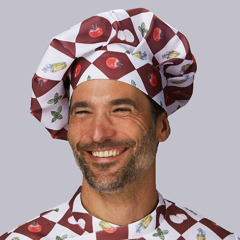 Gorro chef de cocina estampado Toscana