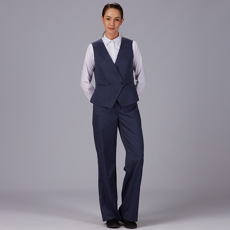 Pantalón mujer cruzado, marino
