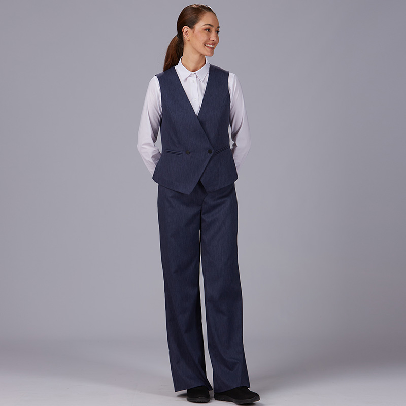 Pantalón mujer cruzado, marino