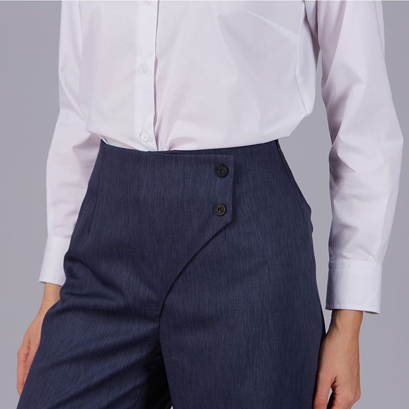 Pantalón mujer cruzado, marino