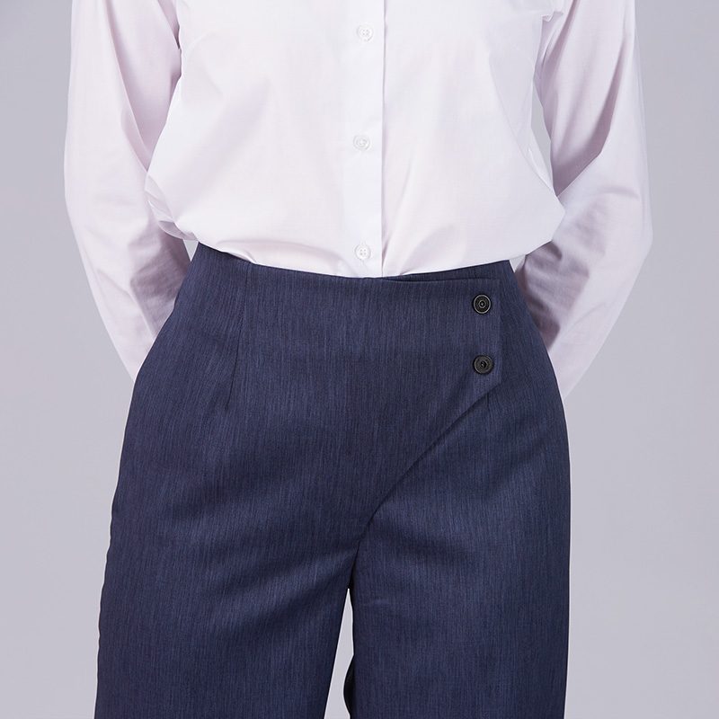 Pantalón mujer cruzado, marino