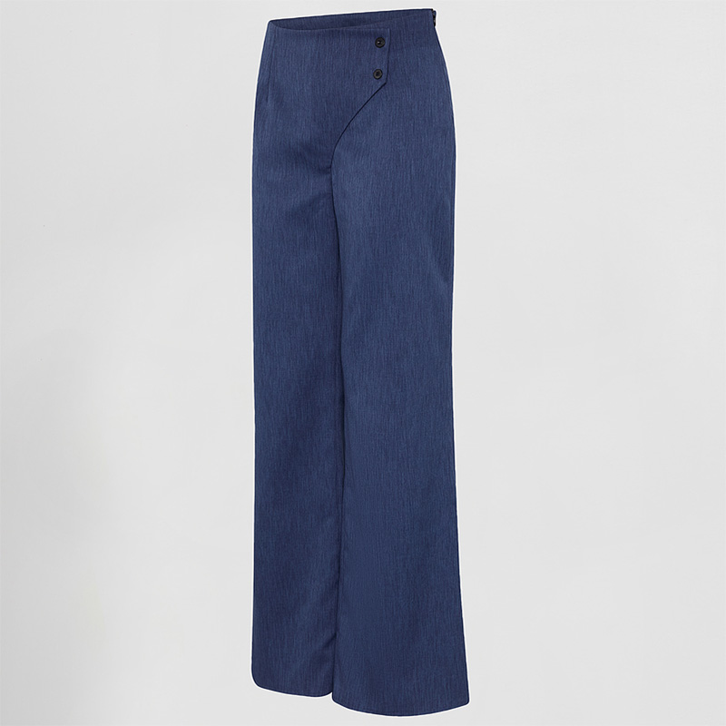Pantalón mujer cruzado, marino