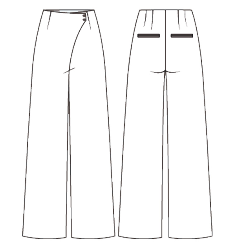 Pantalón mujer cruzado, marino