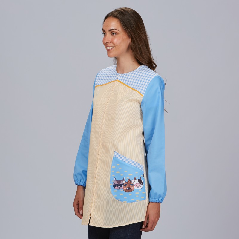 Blusa de maestra infantil, fauna