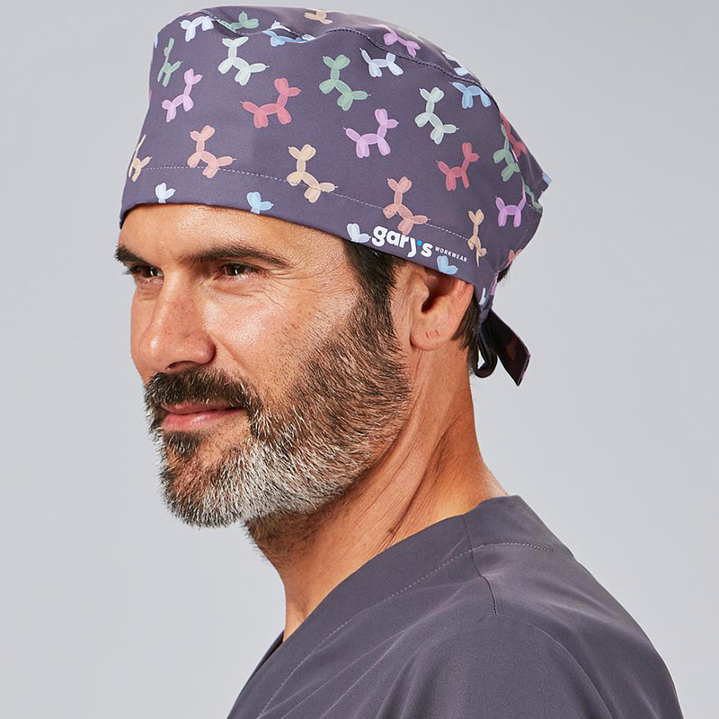 Gorro Cirujano Tiras Helio - Estampado Globos Perr...