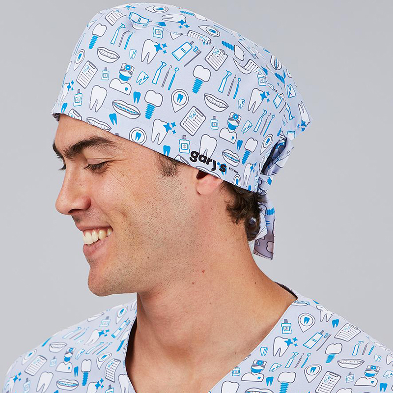 Gorro Cirujano Tiras Dentik - Estampado Dental Mic...