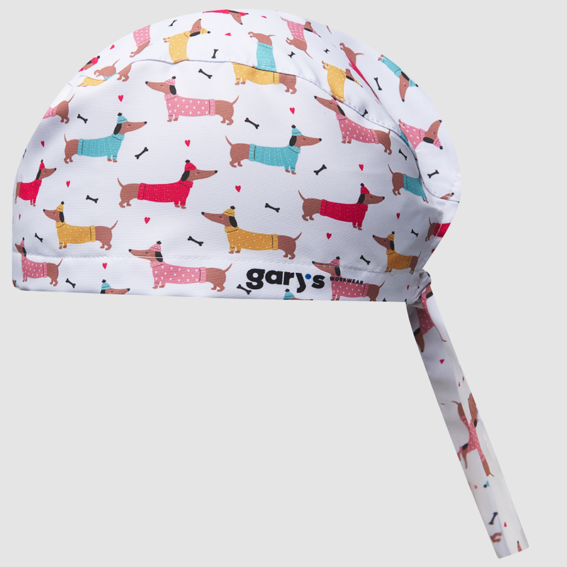 Gorro Cirujano Tiras Teckel - Estampado Perritos M...