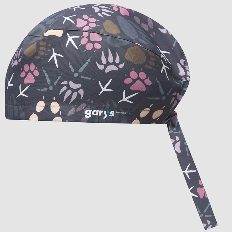 Gorro Cirujano Tiras Pisadas - Estampado Huellas M...