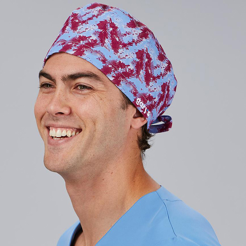 Gorro Cirujano Tiras Digital frambuesa