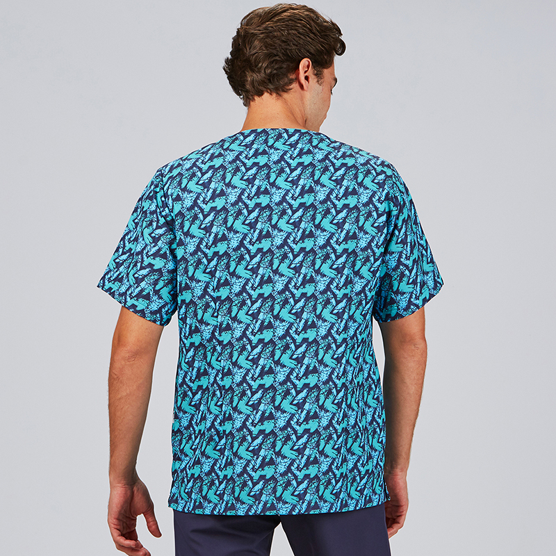 Blusa Sanitaria Unisex Mika, Digital marino