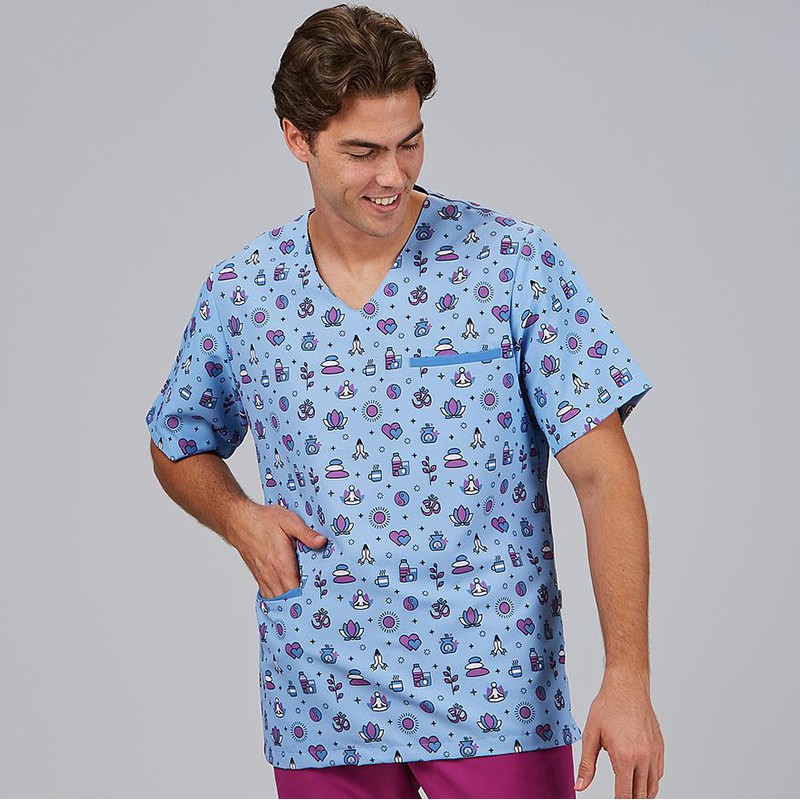 Blusa Sanitaria Unisex Mika, divine celeste