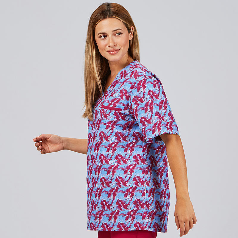 Blusa Sanitaria Unisex Mika, Digital frambuesa